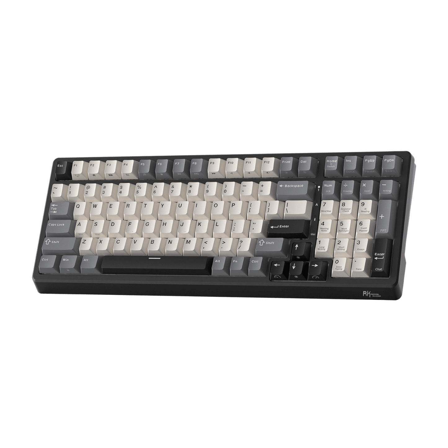 RK Royal Kludge 100-Key Wired AI Mechanical Gaming Keyboard with Real-Time Voice Input & Translation, Hot-Swappable Linear Switches, PBT Keycaps, RGB Backlit, Dual USB Ports & AI Software Support