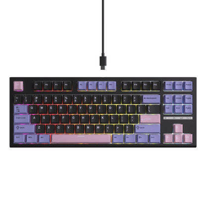 RK ROYAL KLUDGE C87 HE Rapid Trigger Gaming Keyboard, 87 Keys TKL Wired RGB Mechanical Keyboards, Hall Effect Magnetic Switch Keyboard w/Actuation Point Adjustable, 8K Hz Polling Rate, for FPS Gamer