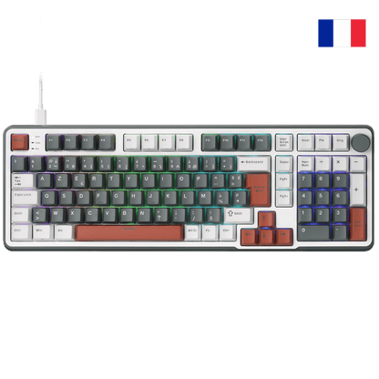 RK ROYAL KLUDGE C98 HE French Layout Mechanical Gaming Keyboard, Hall Effect Magnetic Switch, Hot Swappable 95%Wired RGB Keyboard, Rapid Trigger Adjustable Actuation, 8K Polling Rate,  Pro Web Driver for  Mac &Win