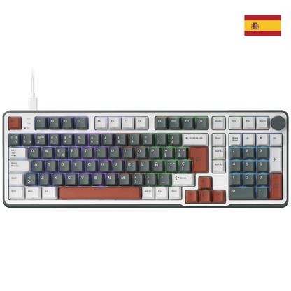 RK ROYAL KLUDGE C98 HE Spanish Layout Mechanical Gaming Keyboard, Hall Effect Magnetic Switch, Hot Swappable 95%Wired RGB Keyboard, Rapid Trigger Adjustable Actuation, 8K Polling Rate,  Pro Web Driver for  Mac &Win