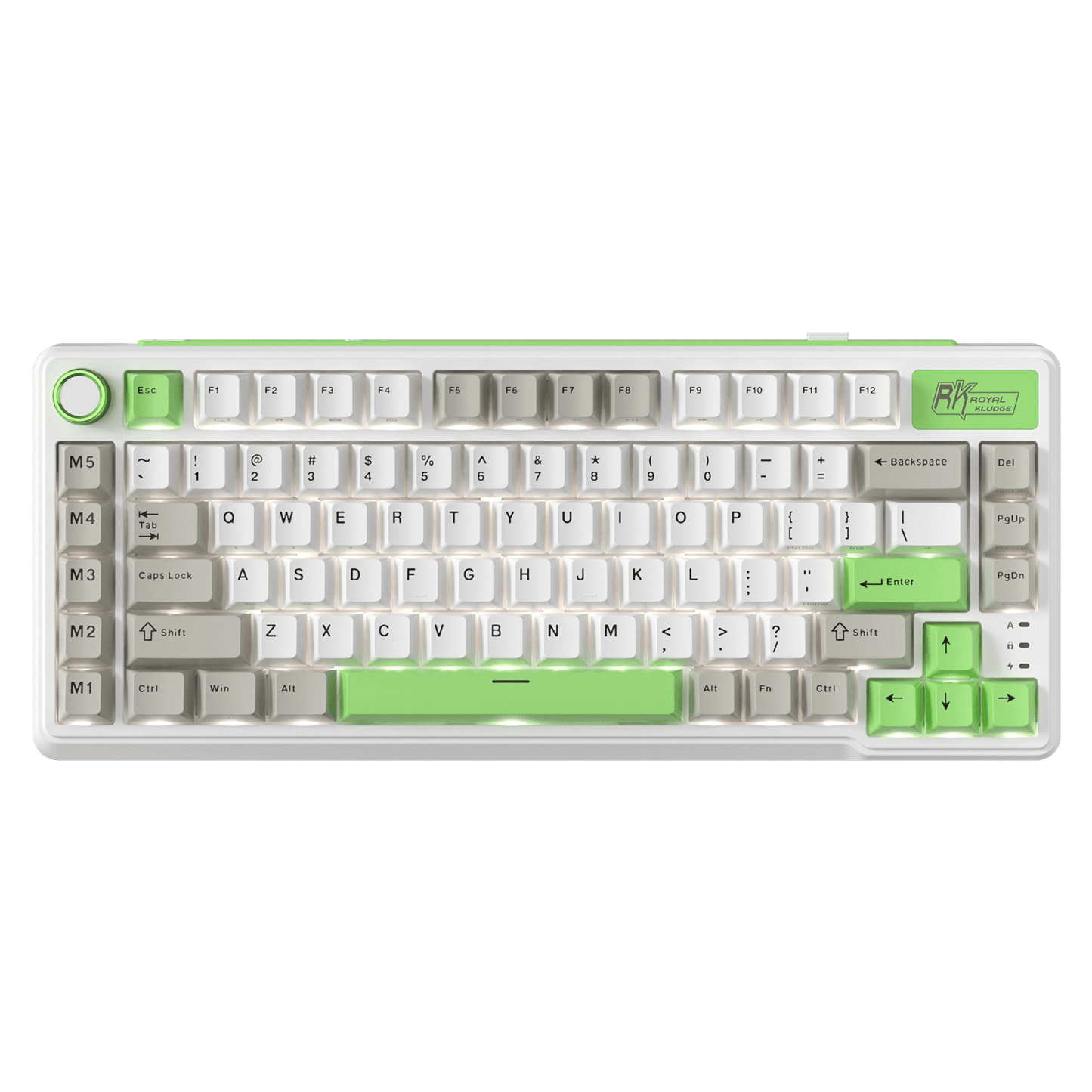 RK L75 75% 85 Keys Wireless Mechanical Keyboard with RGB, Gasket Structure, Custom Cream & Beige Switches, Tri-Mode Connectivity, and Mac Compatibility