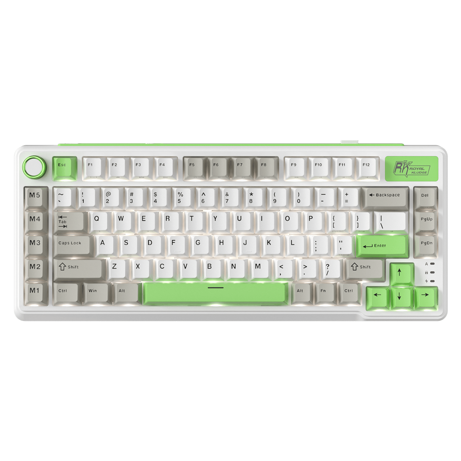 RK L75 75% 85 Keys Wireless Mechanical Keyboard with RGB, Gasket Structure, Custom Cream & Beige Switches, Tri-Mode Connectivity, and Mac Compatibility