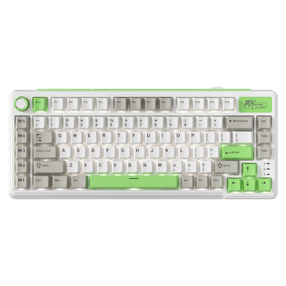 RK L75 75% 85 Keys Wireless Mechanical Keyboard with RGB, Gasket Structure, Custom Cream & Beige Switches, Tri-Mode Connectivity, and Mac Compatibility