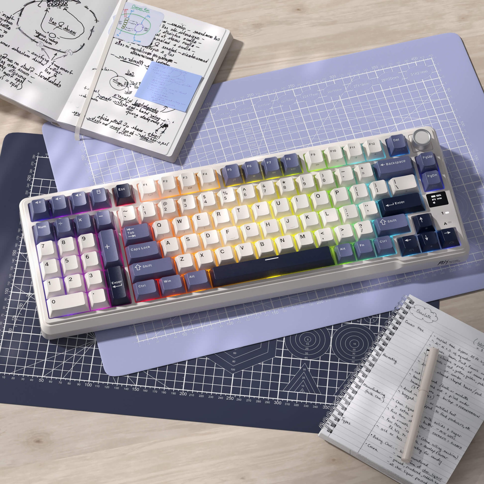 RK ROYAL KLUDGE L98 Wireless Mechanical Keyboard w/ Left-handed Southpaw Design Numpad & Hot Swappable Knob, Tri-Mode 95% Keyboard BT/2.4G/USB-C, Pro Software, Gasket Mount, Massive 8000mAh Battery