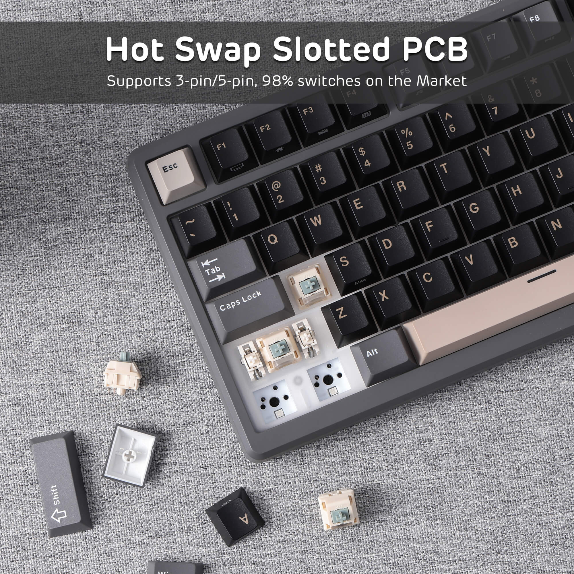RK ROYAL KLUDGE M75 75% Gasket Mount Wireless Gaming Keyboard – RK
