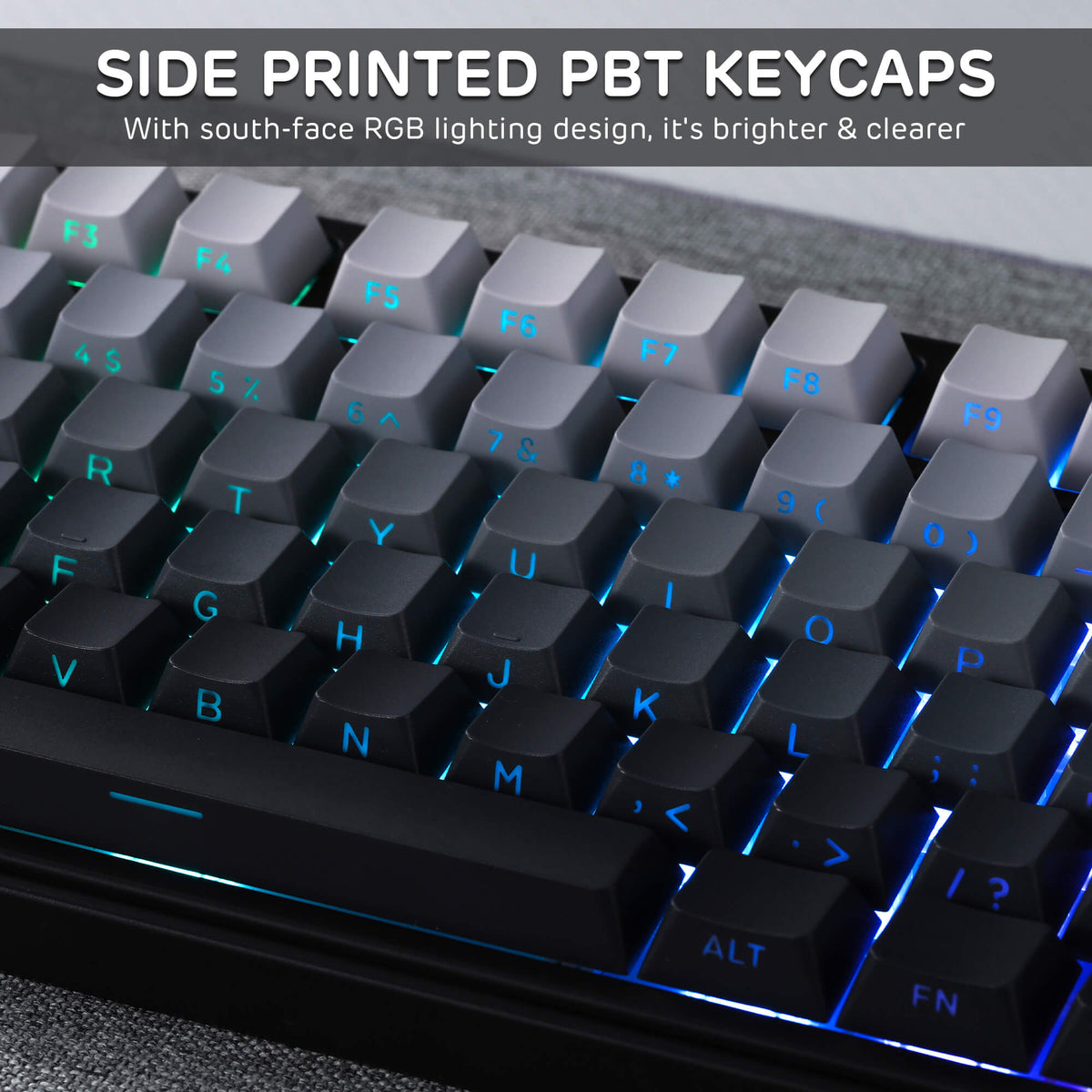 Clavier Mécanique RK ROYAL KLUDGE M87 75% AZERTY Gasket - Écran LCD, 7500mAh, Cream Switch Hot-Swap RVB