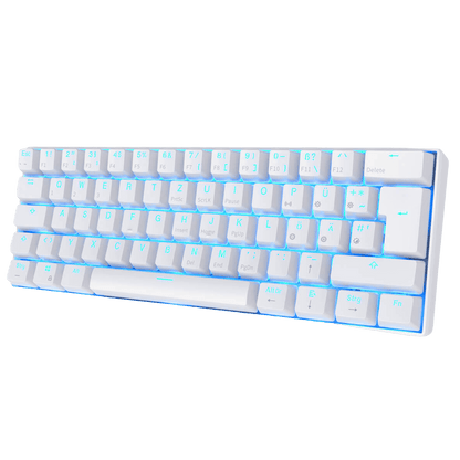 RK ROYAL KLUDGE RK61-DE QWERTZ Kabelgebundene / Bluetooth 60% Mechanische Tastatur