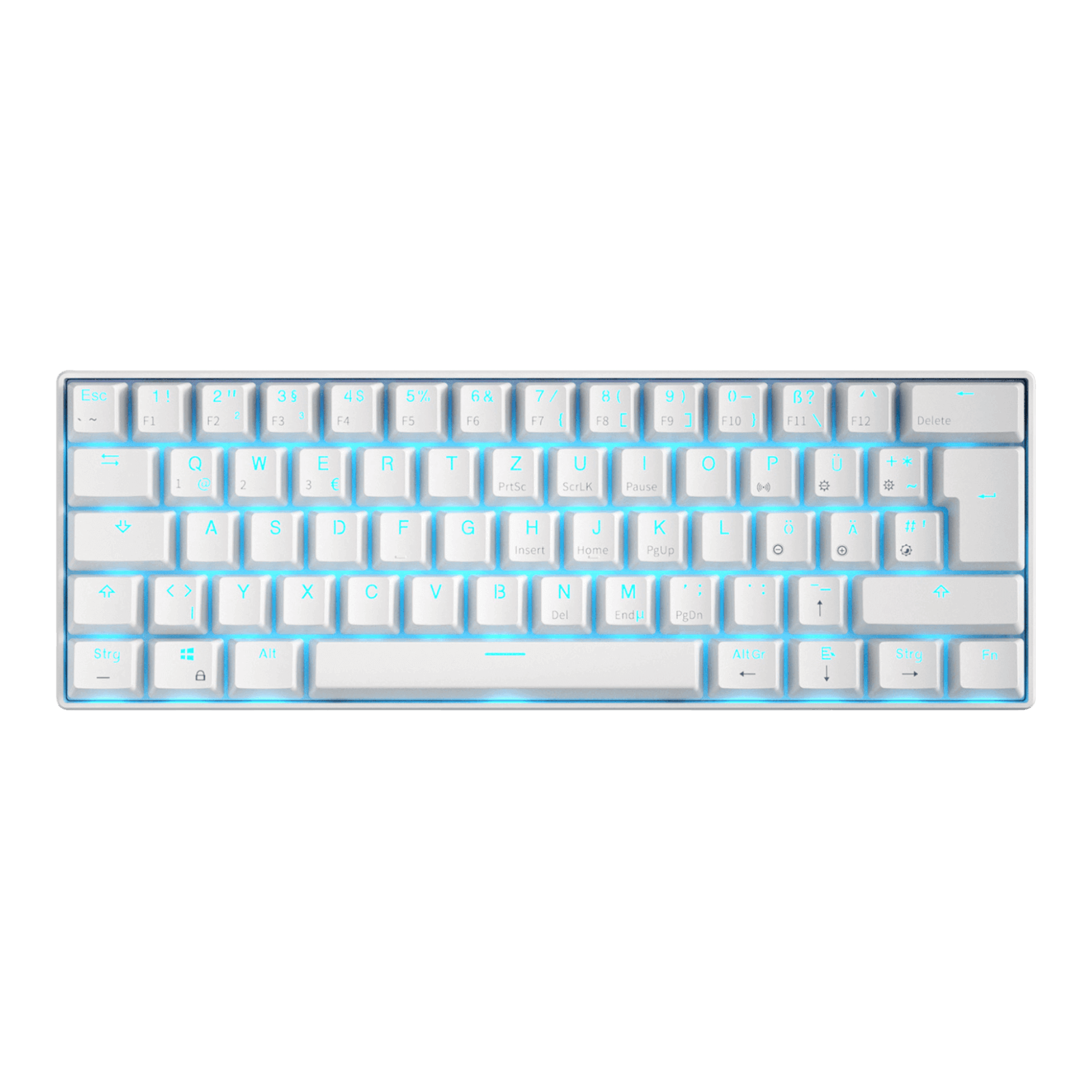 RK ROYAL KLUDGE RK61-DE QWERTZ Kabelgebundene / Bluetooth 60% Mechanische Tastatur