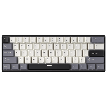 RK61 60% wireless mechanical keyboard with color block design, compact and stylish for gaming setup