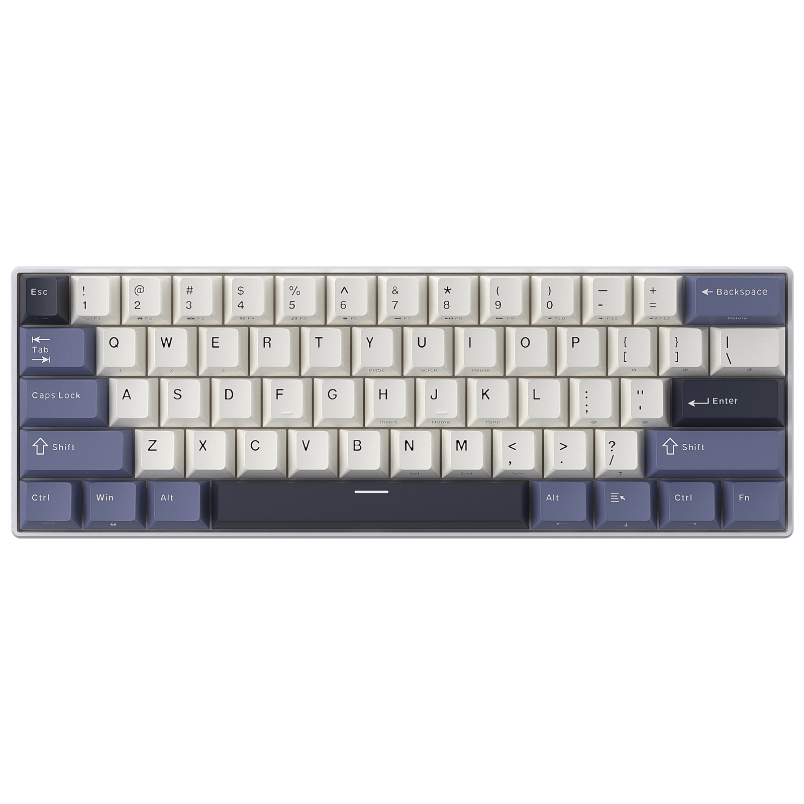 RK61 60% wireless mechanical keyboard with color block design, compact and stylish for gaming setup