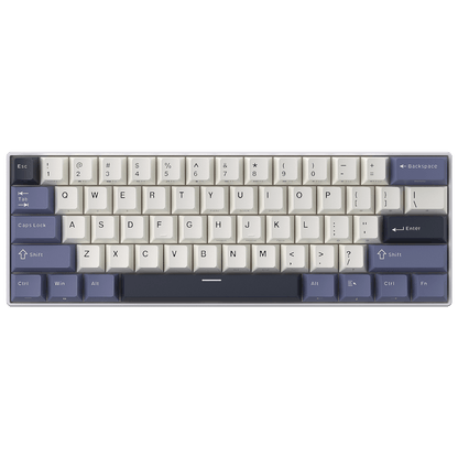 RK61 60% wireless mechanical keyboard with color block design, compact and stylish for gaming setup