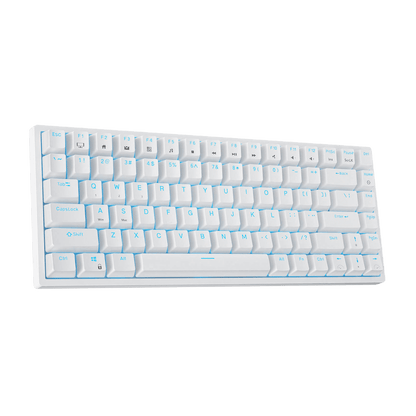 RK ROYAL KLUDGE RK84 Wireless Blue Backlit 75% Triple Mode BT5.0/2.4G/USB-C Hot Swappable Mechanical Keyboard, 84 Keys Tenkeyless Mechanical Keyboard w/Programmable Software, Blue Switch