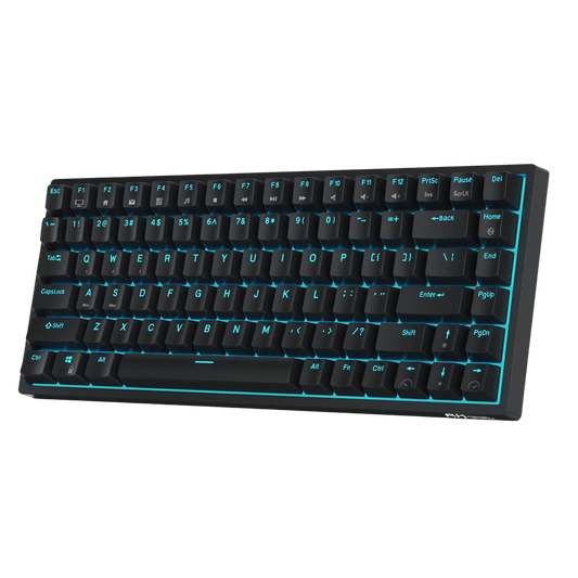 RK ROYAL KLUDGE RK84 Wireless Blue Backlit 75% Triple Mode BT5.0/2.4G/USB-C Hot Swappable Mechanical Keyboard, 84 Keys Tenkeyless Mechanical Keyboard w/Programmable Software, Blue Switch