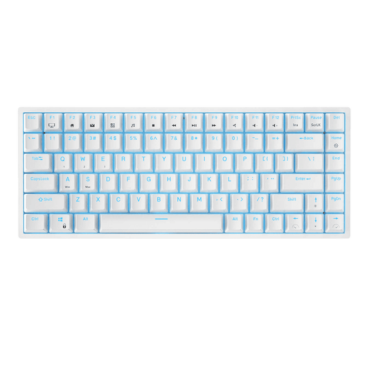 RK ROYAL KLUDGE RK84 Wireless Blue Backlit 75% Triple Mode BT5.0/2.4G/USB-C Hot Swappable Mechanical Keyboard, 84 Keys Tenkeyless Mechanical Keyboard w/Programmable Software, Blue Switch