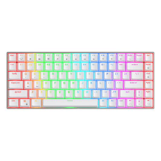 RK ROYAL KLUDGE RK84 Pro RGB 75% Triple Mode BT5.0/2.4G/USB-C Hot Swappable Mechanical Keyboard, 84 Keys Wireless Gaming Keyboard with Aluminum Frame, Clicky Blue Switch