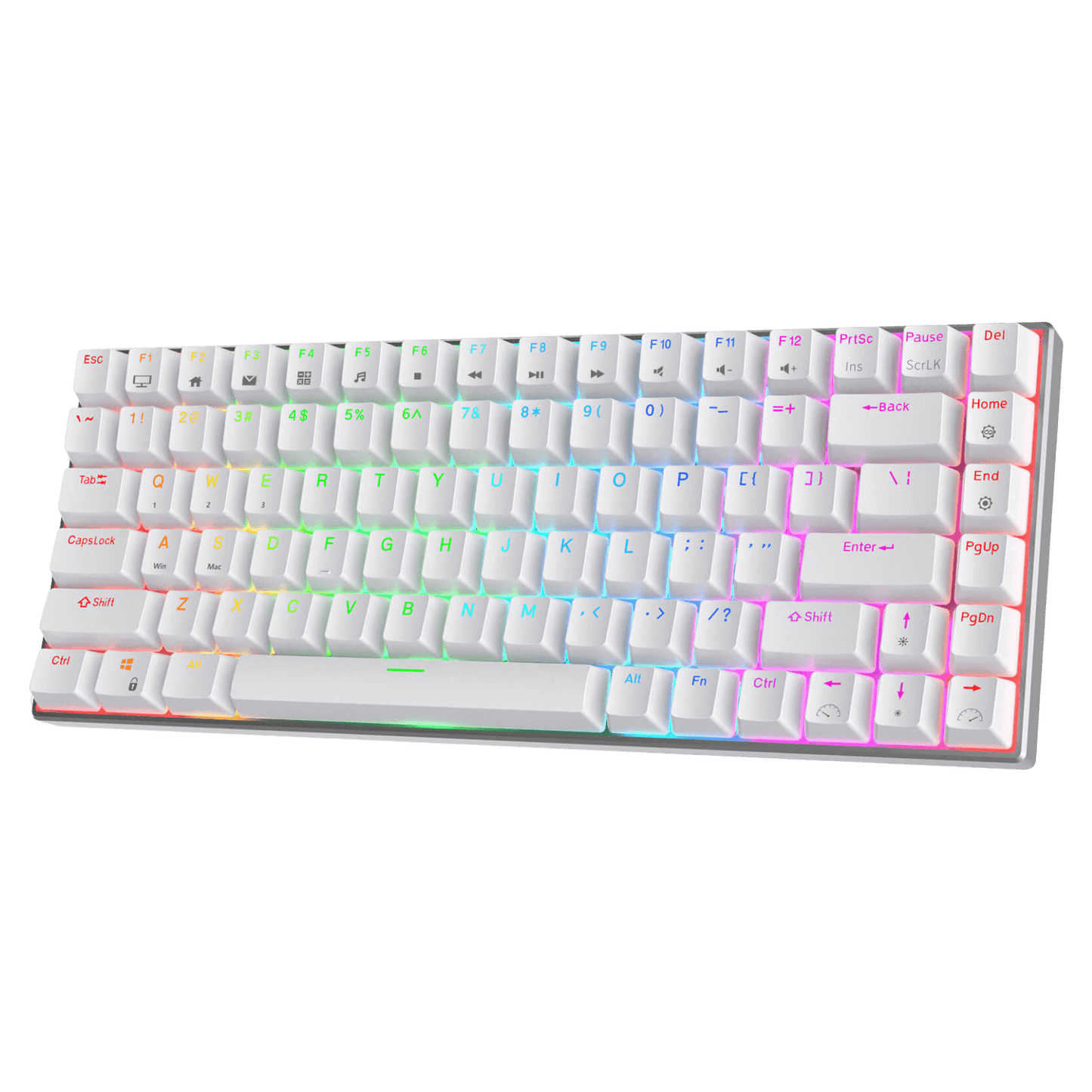 RK ROYAL KLUDGE RK84 Pro RGB 75% Triple Mode BT5.0/2.4G/USB-C Hot Swappable Mechanical Keyboard, 84 Keys Wireless Gaming Keyboard with Aluminum Frame, Clicky Blue Switch