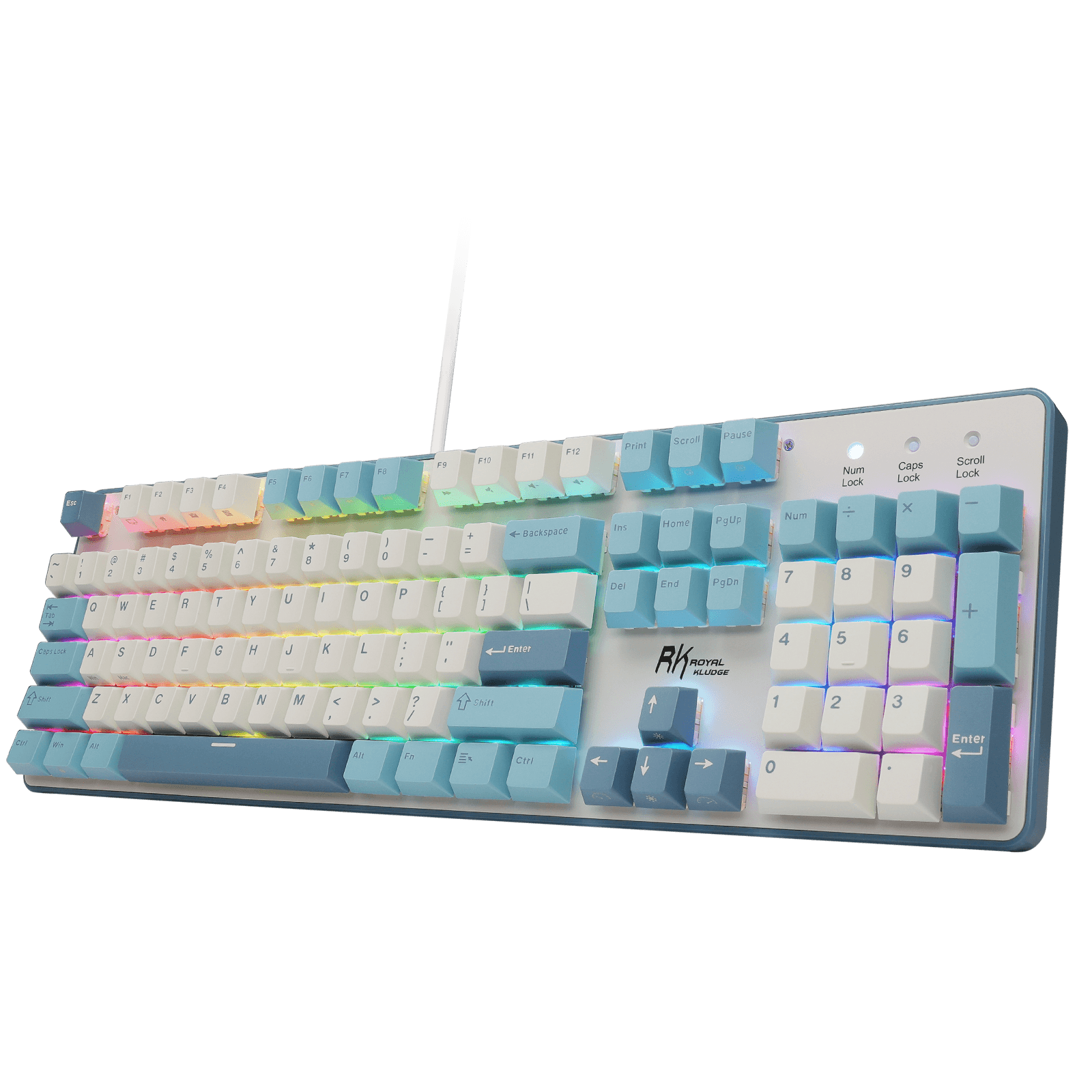 RK ROYAL KLUDGE RK920 Wired Mechanical Keyboard, Full Size 104-Key RGB Gaming Keyboard with Number Pad, Hot Swappable Silent Linear Switches, PBT Keycaps, Anti-Ghosting PC Gaming Keyboard for Win/Mac