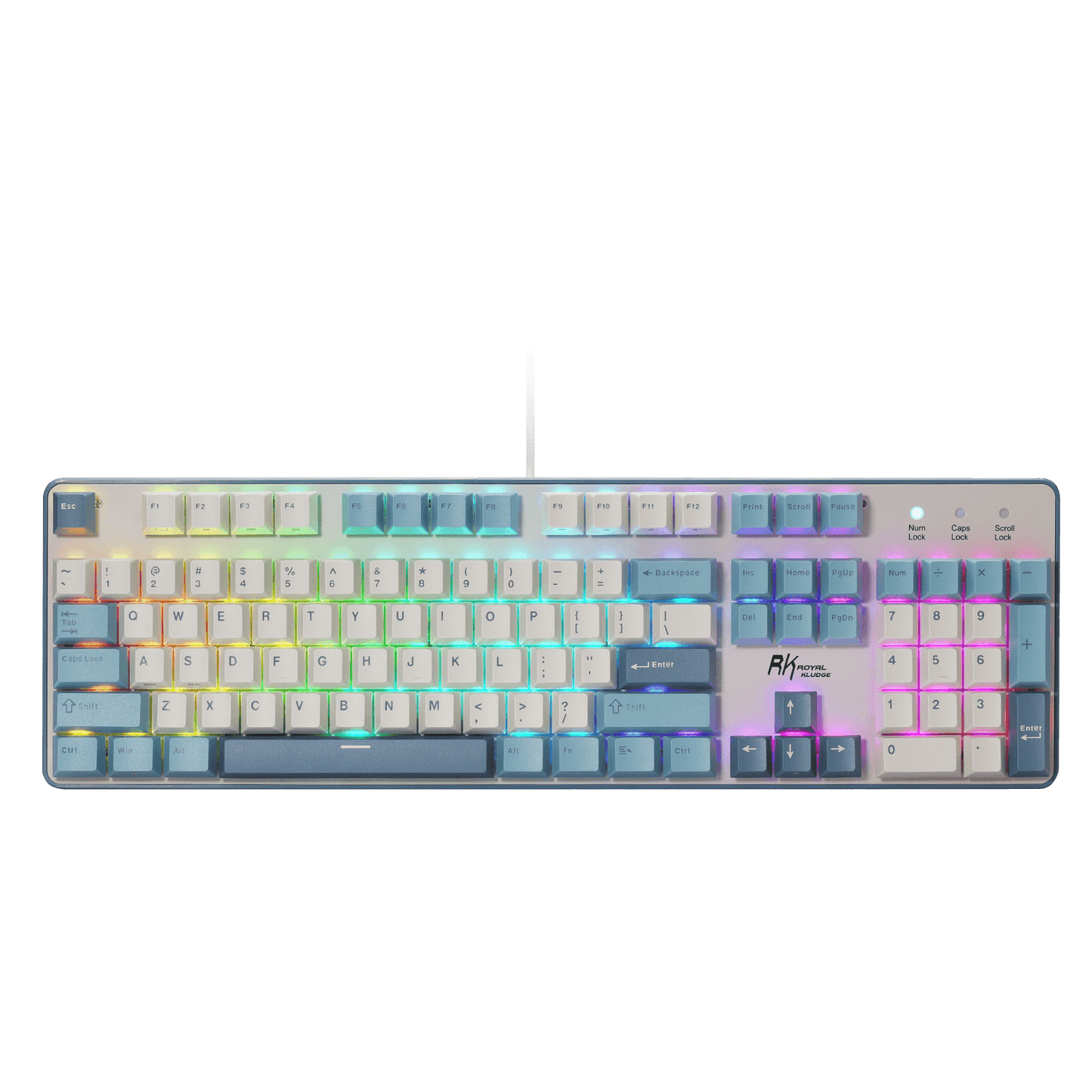RK ROYAL KLUDGE RK920 Wired Mechanical Keyboard, Full Size 104-Key RGB Gaming Keyboard with Number Pad, Hot Swappable Silent Linear Switches, PBT Keycaps, Anti-Ghosting PC Gaming Keyboard for Win/Mac