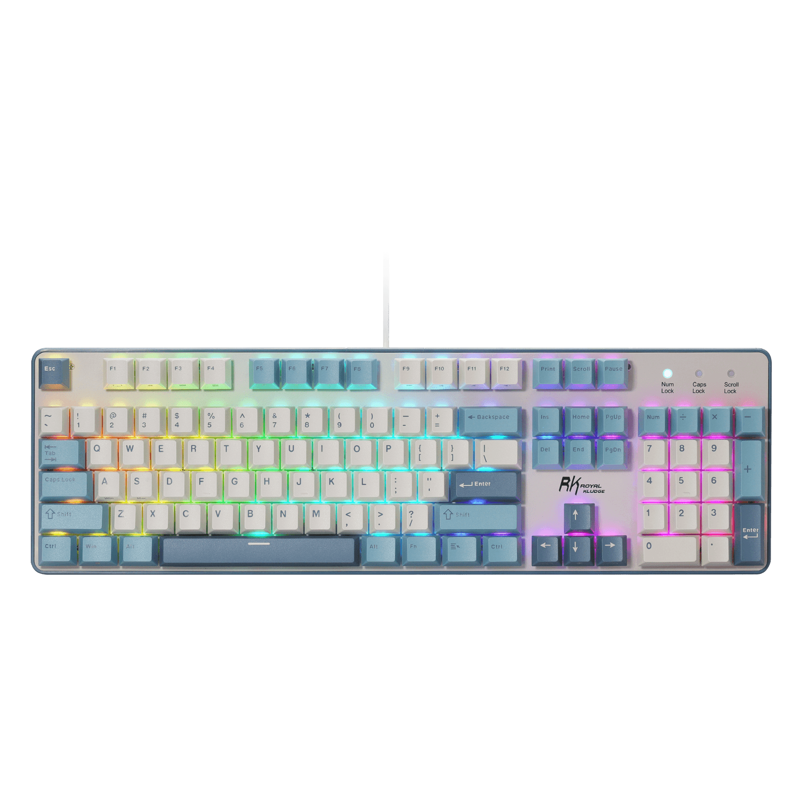 RK ROYAL KLUDGE RK920 Wired Mechanical Keyboard, Full Size 104-Key RGB Gaming Keyboard with Number Pad, Hot Swappable Silent Linear Switches, PBT Keycaps, Anti-Ghosting PC Gaming Keyboard for Win/Mac