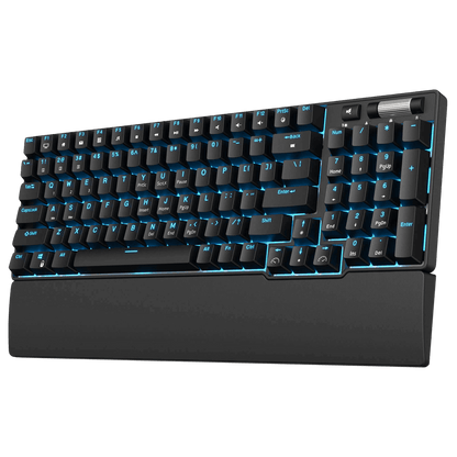 RK96 96% Wireless Mechanical Keyboard in Black and Pink, Featuring Hot-Swappable Switches and Ergonomic Design for Gaming and Office Use