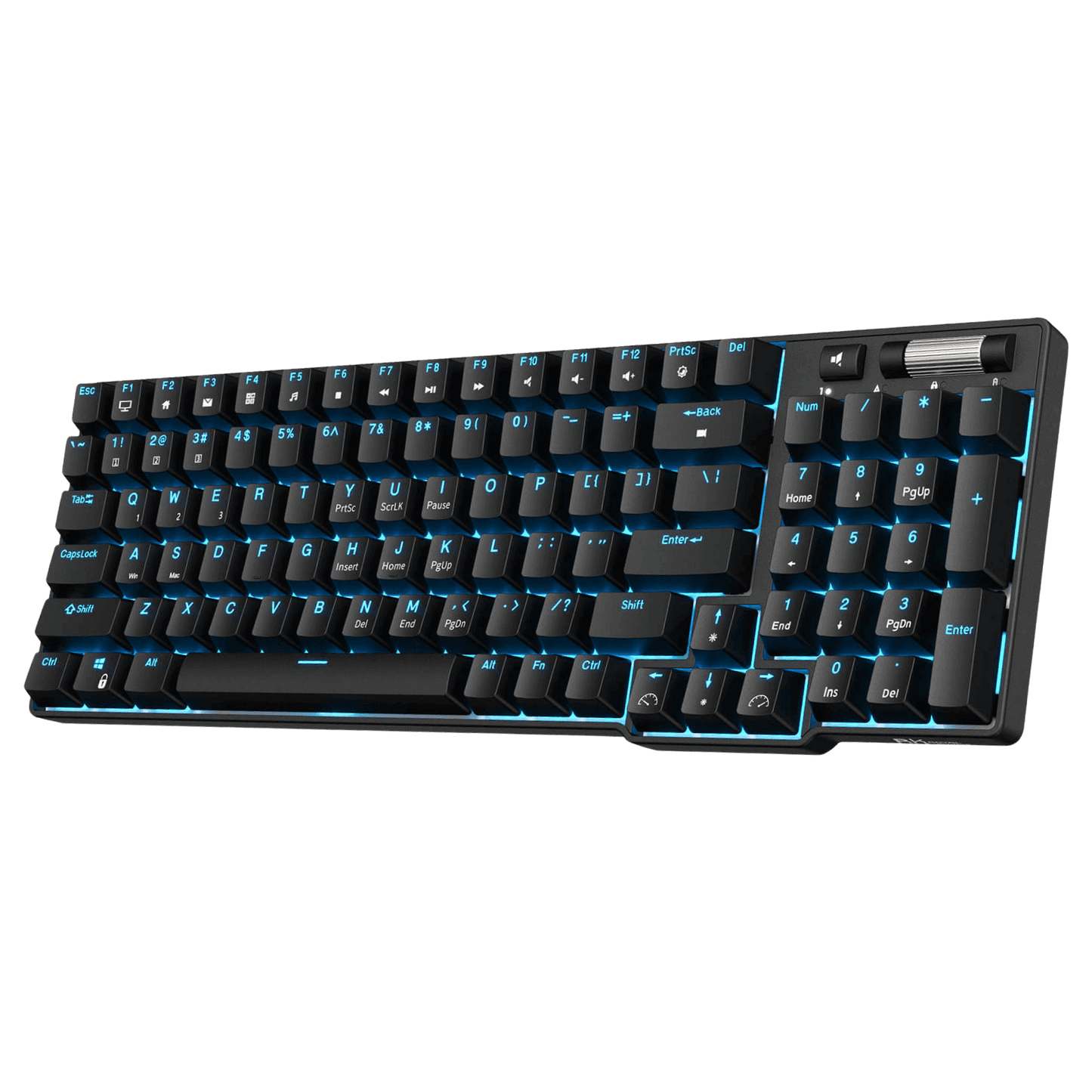 RK96 96% Wireless Mechanical Keyboard in Black and Pink, Featuring Hot-Swappable Switches and Ergonomic Design for Gaming and Office Use