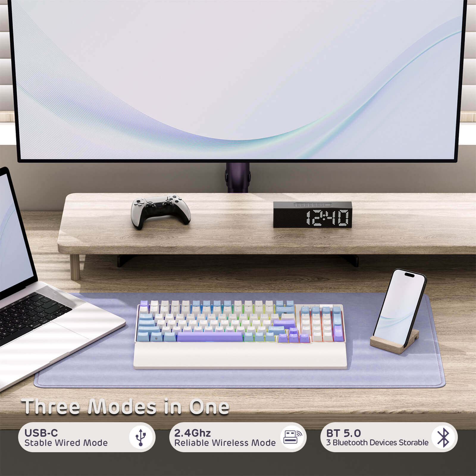 RK ROYAL KLUDGE RK96 90% Triple Mode BT5.0/2.4G/USB-C Hot RK ROYAL KLUDGE RK96 90% Triple Mode BT5.0/2.4G/USB-C Hot