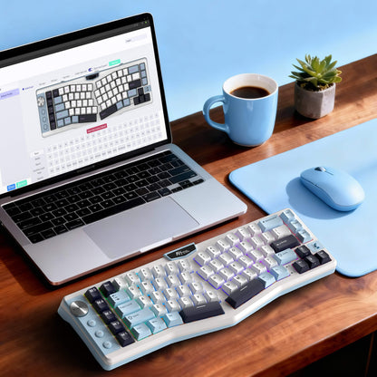 A72 68% Ergonomic Alice Layout Mechanical Keyboard
