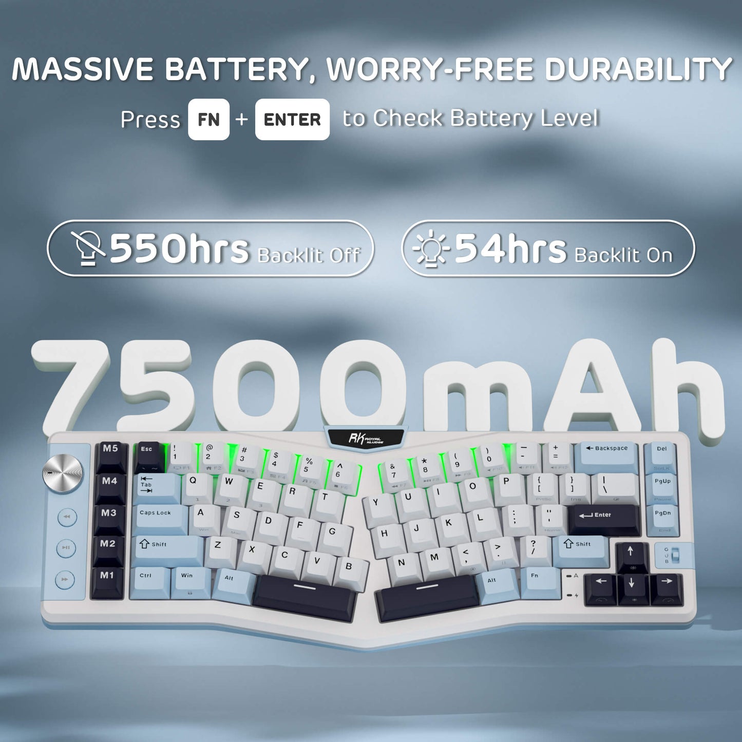 A72 68% Ergonomic Alice Layout Mechanical Keyboard
