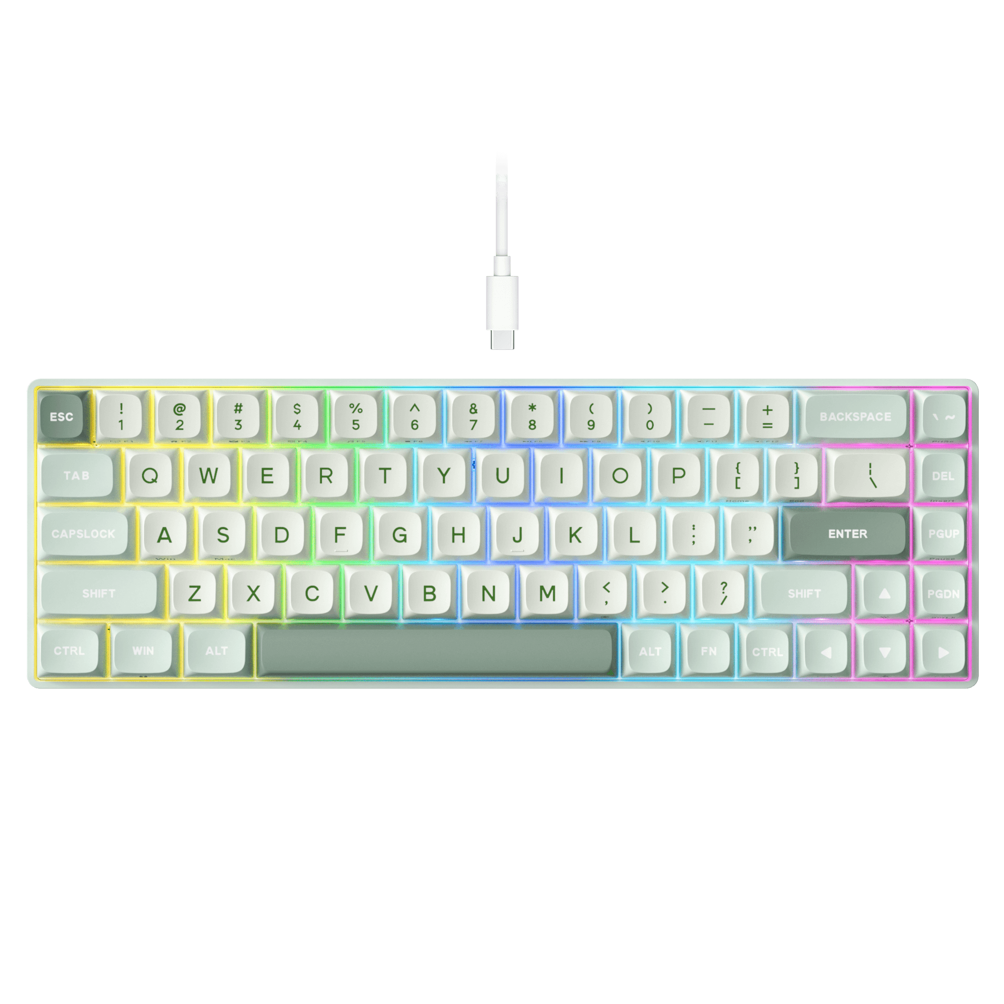 RK ROYAL KLUDGE C68 Hall Effect Mechanical Gaming Keyboard,  65% HE Magnetic Switch Wired RGB Keyboard, Hot Swappable, Rapid Trigger Adjustable Actuation, 8K Polling Rate, Pro Web Driver for Mac &Win 