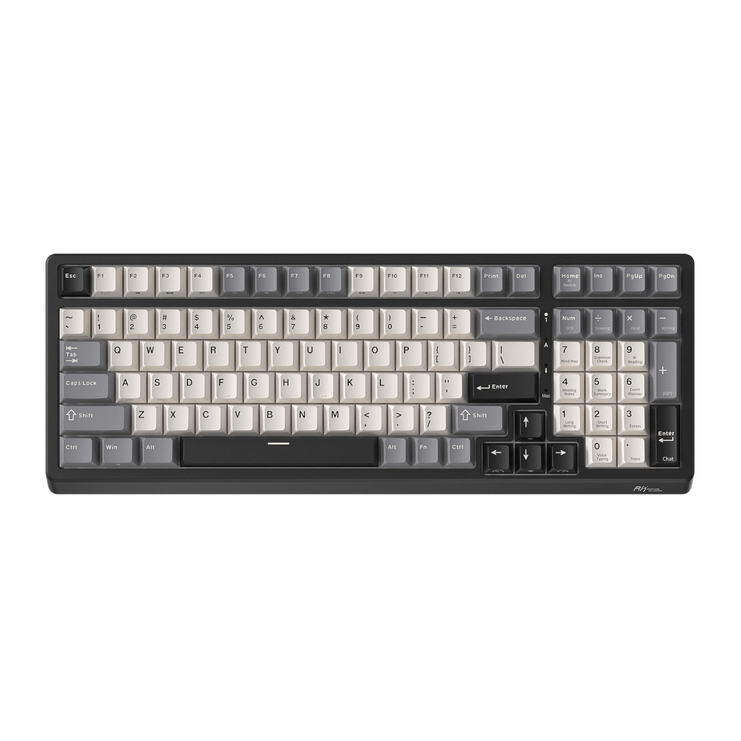 RK Royal Kludge 100-Key Wired AI Mechanical Gaming Keyboard with Real-Time Voice Input & Translation, Hot-Swappable Linear Switches, PBT Keycaps, RGB Backlit, Dual USB Ports & AI Software Support