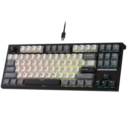 RK ROYAL KLUDGE C87 HE Rapid Trigger Gaming Keyboard, 87 Keys TKL Wired RGB Mechanical Keyboards, Hall Effect Magnetic Switch Keyboard w/Actuation Point Adjustable, 8K Hz Polling Rate, for FPS Gamer