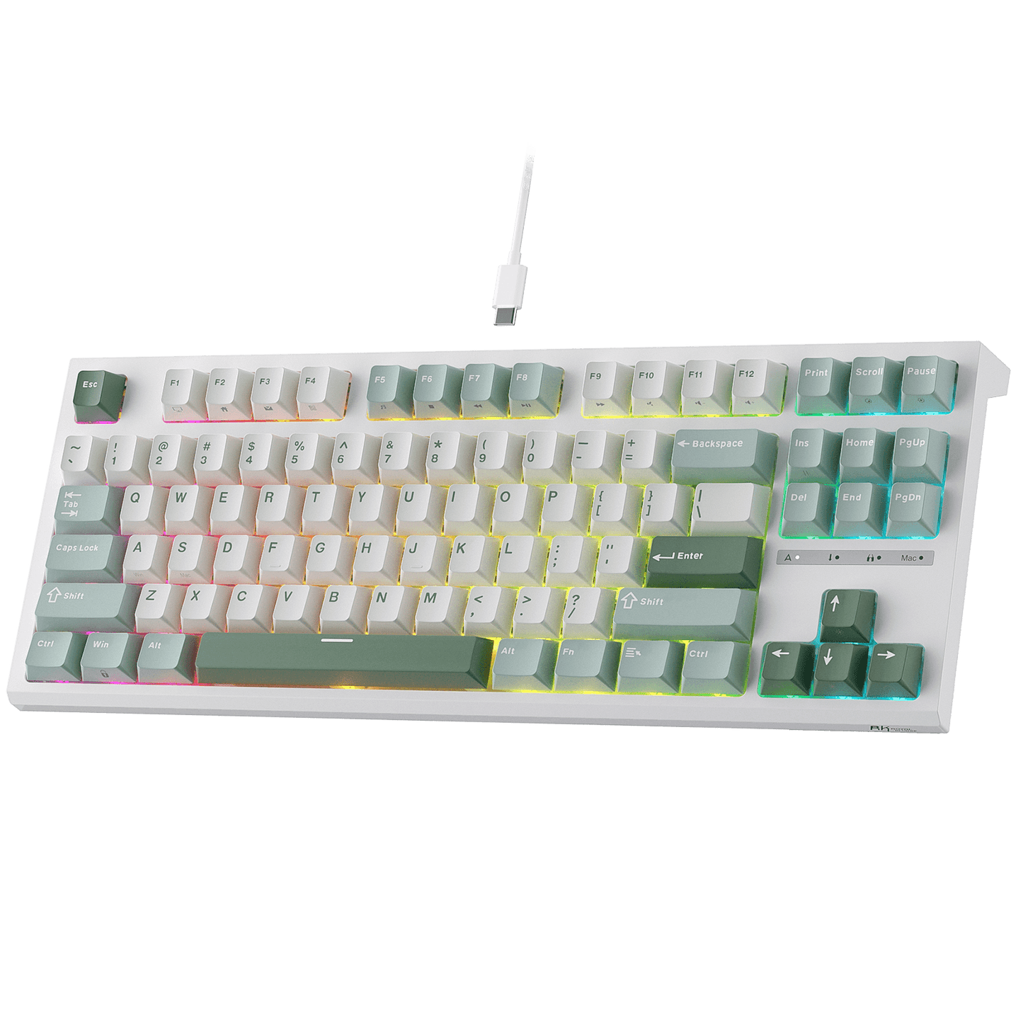 RK ROYAL KLUDGE C87 HE Rapid Trigger Gaming Keyboard, 87 Keys TKL Wired RGB Mechanical Keyboards, Hall Effect Magnetic Switch Keyboard w/Actuation Point Adjustable, 8K Hz Polling Rate, for FPS Gamer