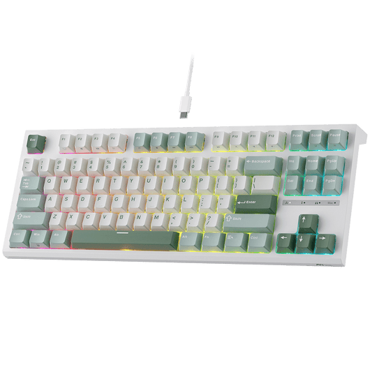 RK ROYAL KLUDGE C87 HE Rapid Trigger Gaming Keyboard, 87 Keys TKL Wired RGB Mechanical Keyboards, Hall Effect Magnetic Switch Keyboard w/Actuation Point Adjustable, 8K Hz Polling Rate, for FPS Gamer