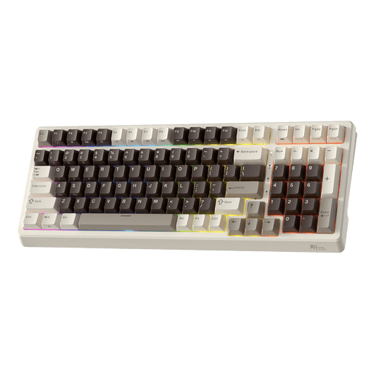 RK ROYAL KLUDGE F99 Wireless Mechanical Keyboard with Number Pad, Tri-Mode Hot Swappable 95%100 Keys Gaming Keyboard BT/2.4G/USB-C, Pro Software, 5000mAh Battery, Customed Switches