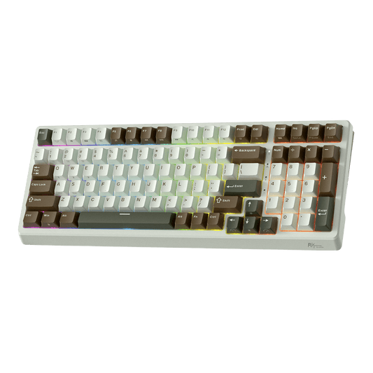 RK ROYAL KLUDGE F99 Wireless Mechanical Keyboard with Number Pad, Tri-Mode Hot Swappable 95%100 Keys Gaming Keyboard BT/2.4G/USB-C, Pro Software, 5000mAh Battery, Customed Switches
