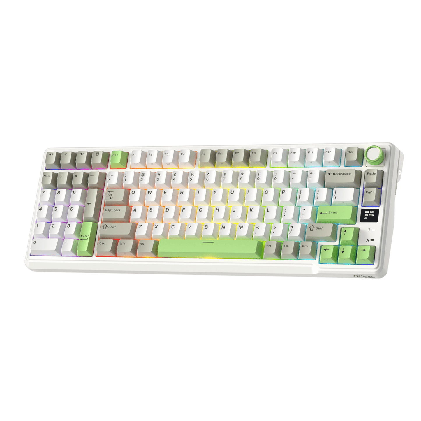 RK ROYAL KLUDGE L98 Wireless Mechanical Keyboard w/ Left-handed Southpaw Design Numpad & Hot Swappable Knob, Tri-Mode 95% Keyboard BT/2.4G/USB-C, Pro Software, Gasket Mount, Massive 8000mAh Battery