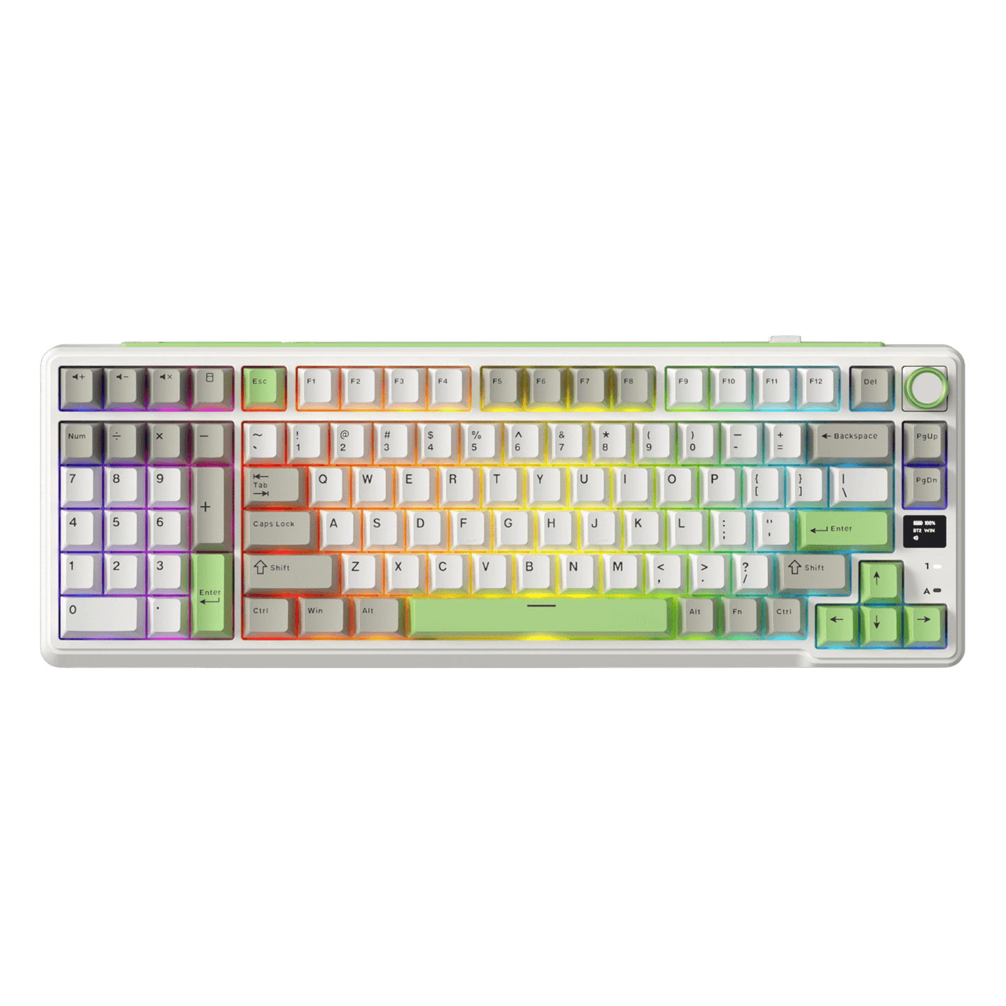 RK ROYAL KLUDGE L98 Wireless Mechanical Keyboard w/ Left-handed Southpaw Design Numpad & Hot Swappable Knob, Tri-Mode 95% Keyboard BT/2.4G/USB-C, Pro Software, Gasket Mount, Massive 8000mAh Battery