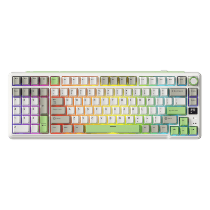 RK ROYAL KLUDGE L98 Wireless Mechanical Keyboard w/ Left-handed Southpaw Design Numpad & Hot Swappable Knob, Tri-Mode 95% Keyboard BT/2.4G/USB-C, Pro Software, Gasket Mount, Massive 8000mAh Battery