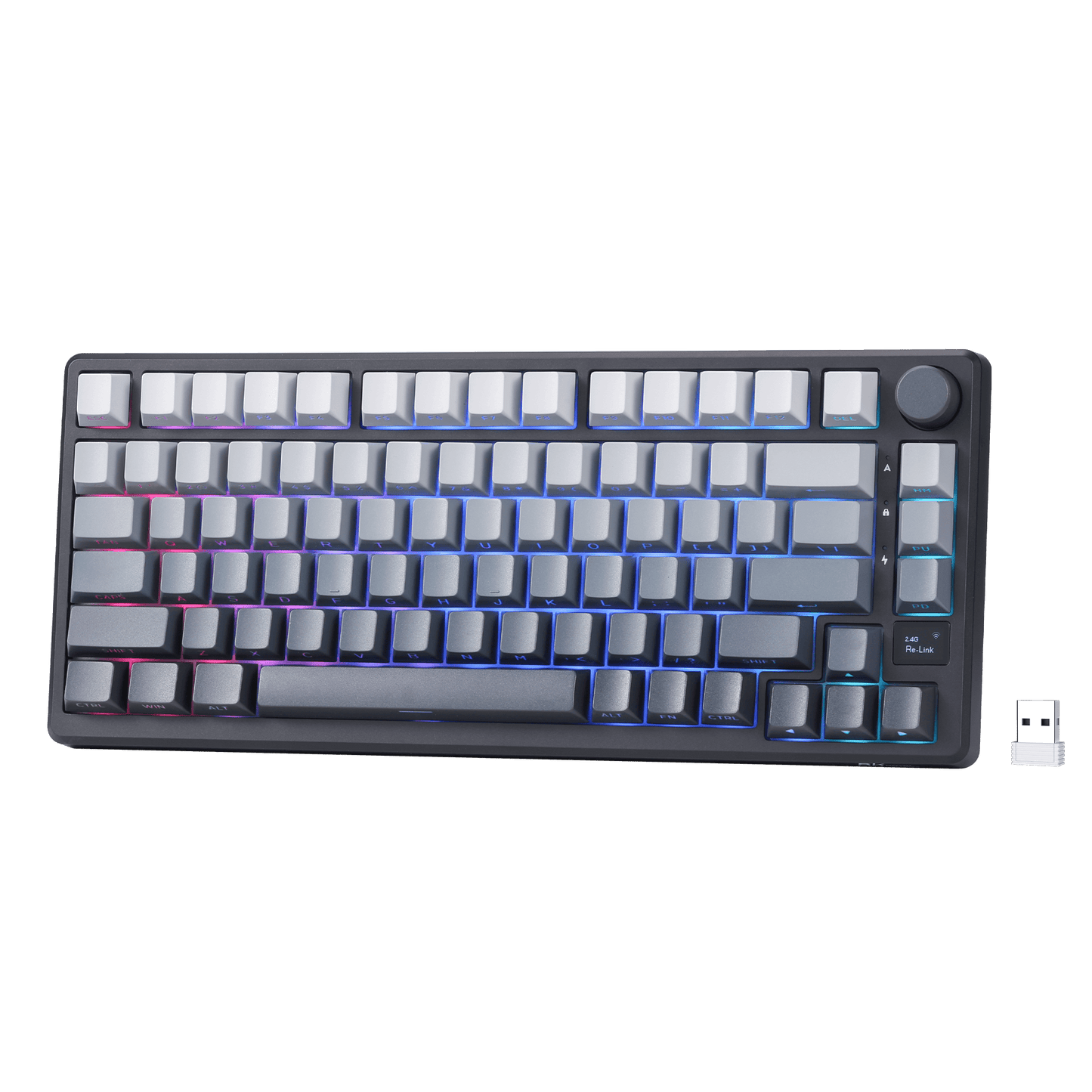 RK ROYAL KLUDGE M75 75% Gasket Mount Wireless Gaming Keyboard with RK ROYAL KLUDGE M75 75% Gasket Mount Wireless Gaming Keyboard with