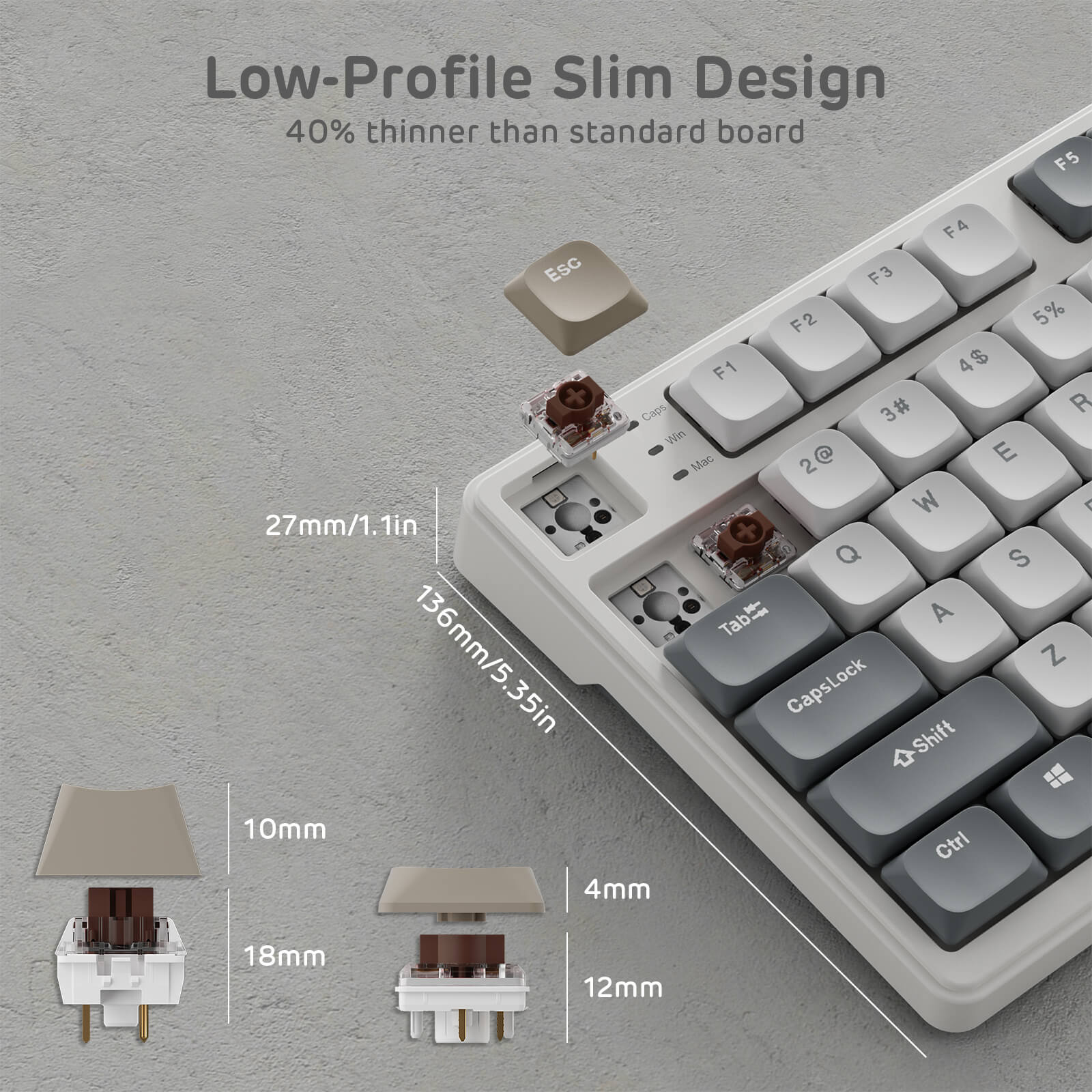 RK ROYAL KLUDGE N80 Low-Profile Mechanical Keyboard with Display RK ROYAL KLUDGE N80 Low-Profile Mechanical Keyboard with Display