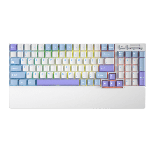 RK ROYAL KLUDGE RK96 RGB Limited Ed, 90% 96 Keys Wireless Triple Mode BT5.0/2.4G/USB-C Hot Swappable Mechanical Keyboard w/Wrist Rest, Software Support & Massive Battery