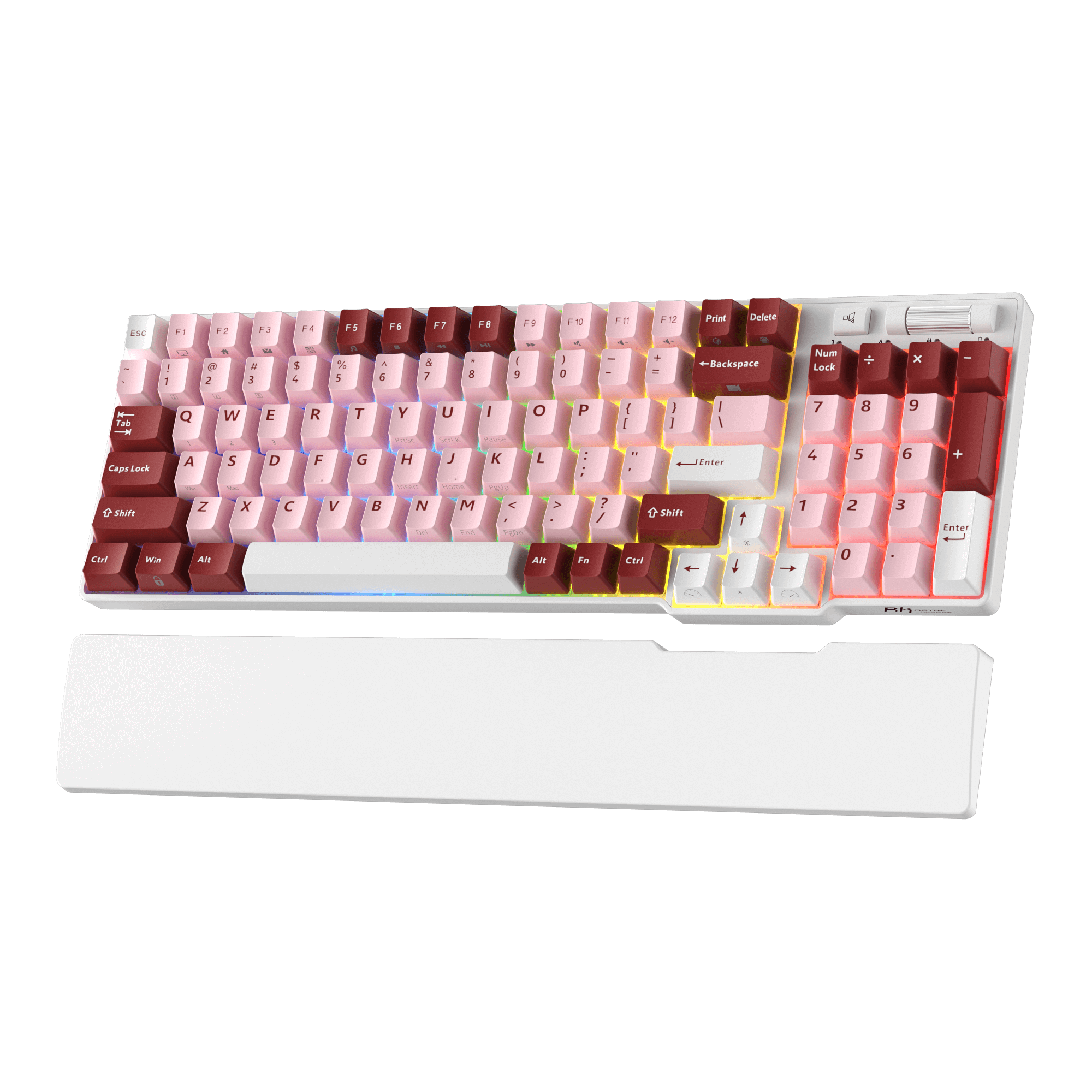 RK ROYAL KLUDGE RK96 RGB Limited Ed, 90% 96 Keys Wireless Triple Mode BT5.0/2.4G/USB-C Hot Swappable Mechanical Keyboard w/Wrist Rest, Software Support & Massive Battery