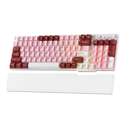 RK ROYAL KLUDGE RK96 RGB Limited Ed, 90% 96 Keys Wireless Triple Mode BT5.0/2.4G/USB-C Hot Swappable Mechanical Keyboard w/Wrist Rest, Software Support & Massive Battery