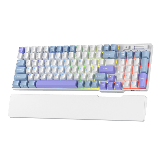 RK ROYAL KLUDGE RK96 RGB Limited Ed, 90% 96 Keys Wireless Triple Mode BT5.0/2.4G/USB-C Hot Swappable Mechanical Keyboard w/Wrist Rest, Software Support & Massive Battery