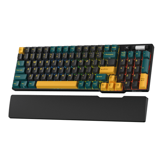 RK ROYAL KLUDGE RK96 RGB Limited Ed, 90% 96 Keys Wireless Triple Mode BT5.0/2.4G/USB-C Hot Swappable Mechanical Keyboard w/Wrist Rest, Software Support & Massive Battery