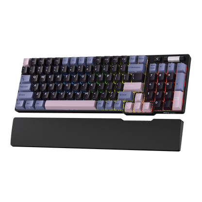 RK ROYAL KLUDGE RK96 RGB Limited Ed, 90% 96 Keys Wireless Triple Mode BT5.0/2.4G/USB-C Hot Swappable Mechanical Keyboard w/Wrist Rest, Software Support & Massive Battery