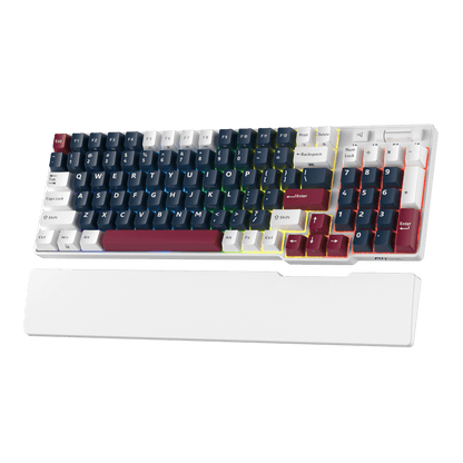 RK ROYAL KLUDGE RK96 RGB Limited Ed, 90% 96 Keys Wireless Triple Mode BT5.0/2.4G/USB-C Hot Swappable Mechanical Keyboard w/Wrist Rest, Software Support & Massive Battery