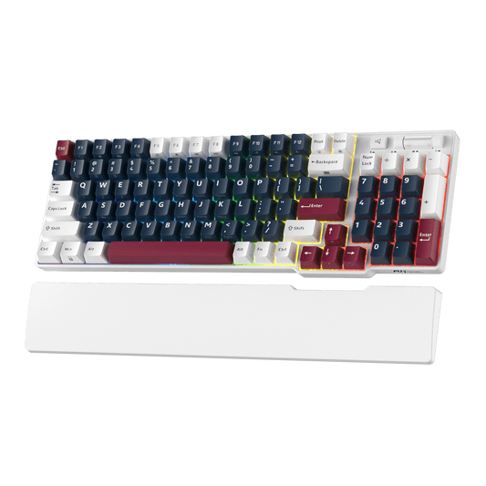 RK ROYAL KLUDGE RK96 RGB Limited Ed, 90% 96 Keys Wireless Triple Mode BT5.0/2.4G/USB-C Hot Swappable Mechanical Keyboard w/Wrist Rest, Software Support & Massive Battery