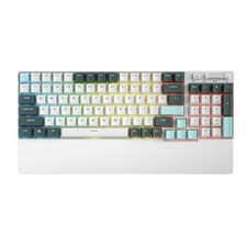 RK ROYAL KLUDGE RK96 RGB Limited Ed, 90% 96 Keys Wireless Triple Mode BT5.0/2.4G/USB-C Hot Swappable Mechanical Keyboard w/Wrist Rest, Software Support & Massive Battery, RK Yellow Switch