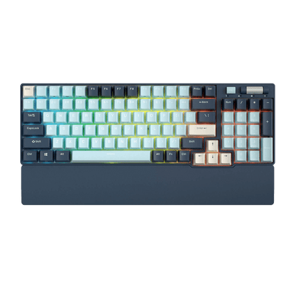 RK ROYAL KLUDGE RK96 RGB Limited Ed, 90% 96 Keys Wireless Triple Mode BT5.0/2.4G/USB-C Hot Swappable Mechanical Keyboard w/Wrist Rest, Software Support & Massive Battery, RK Yellow Switch